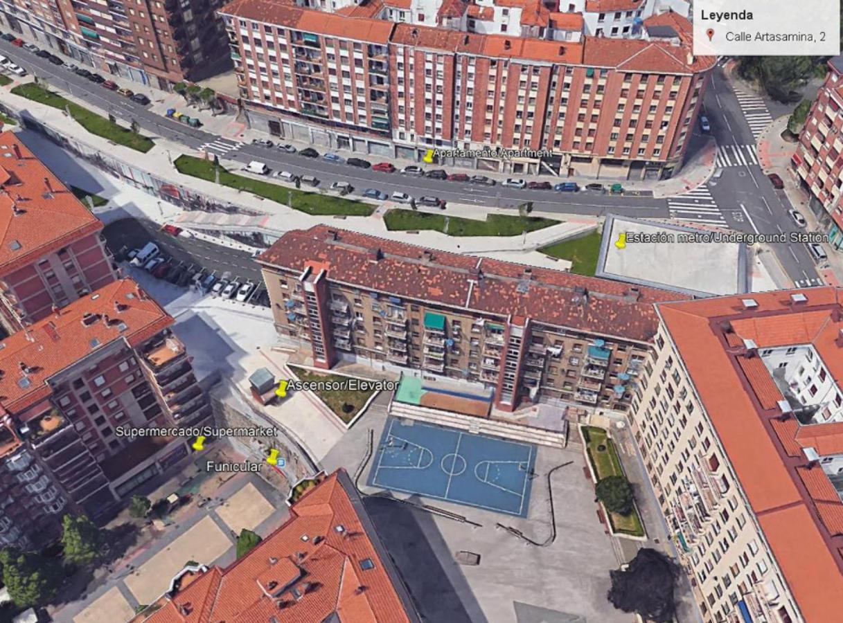 Calida Vivienda Turistica Centrica Junto Al Funicular Y Metro Lejlighed Bilbao Eksteriør billede